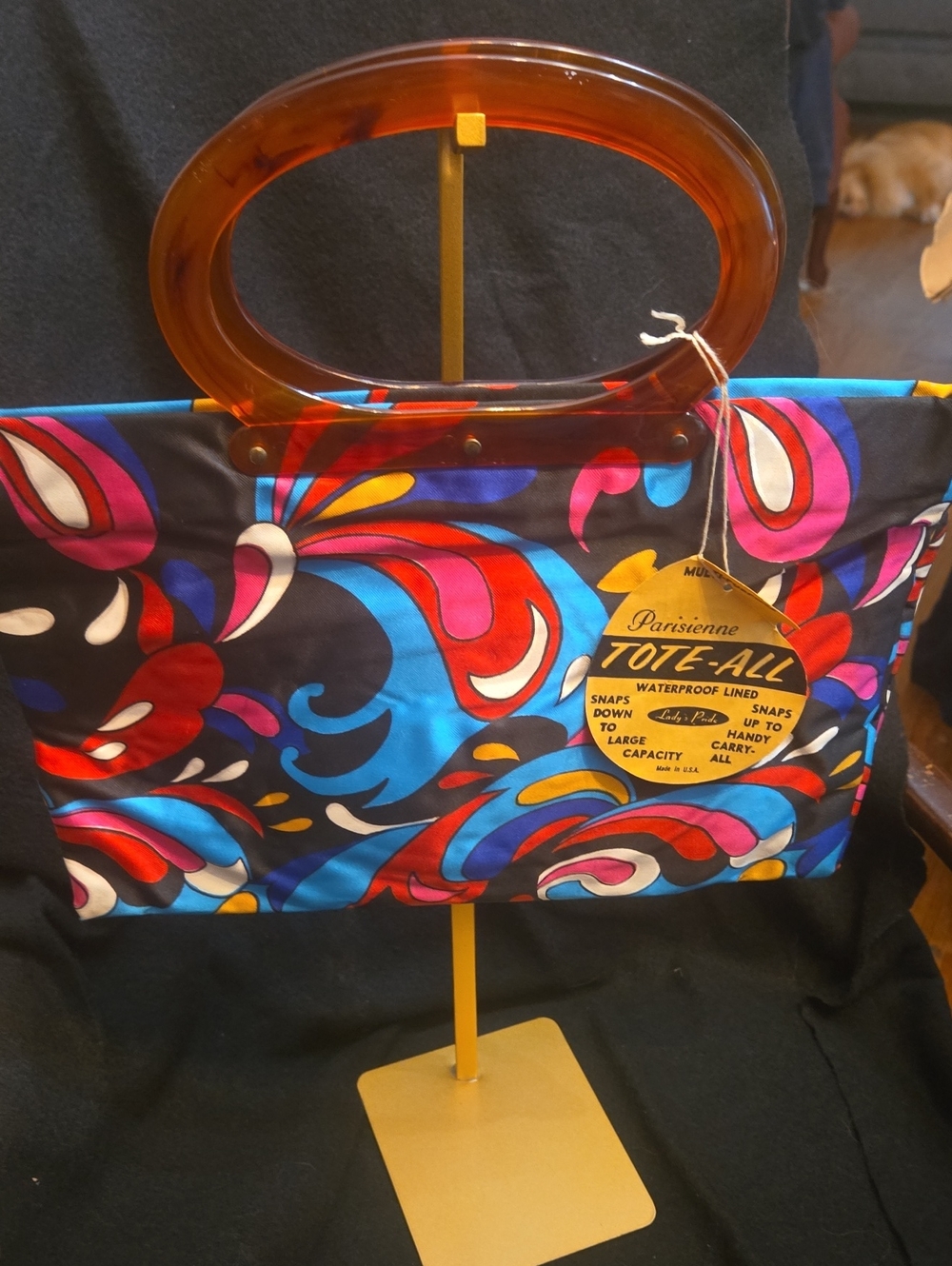 Tote-All Women’s Tote Bag in Multicolor Swirl Vintage
